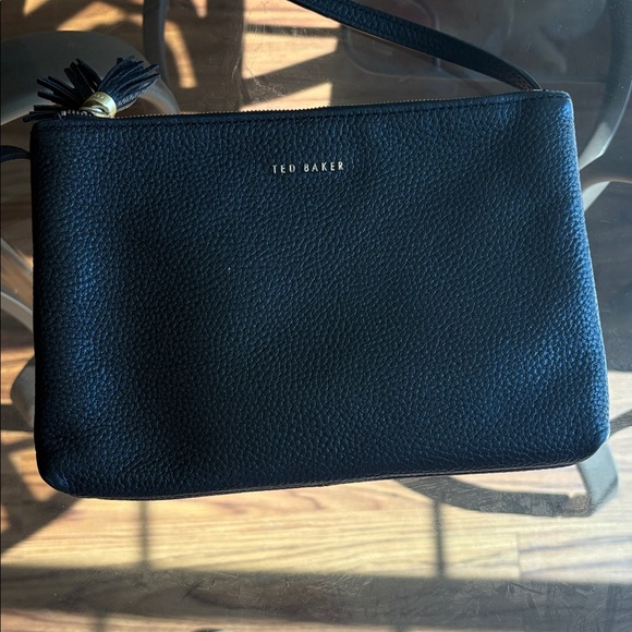 Ted Baker Midnight Black Pebbled Leather Bag - Picture 1 of 4